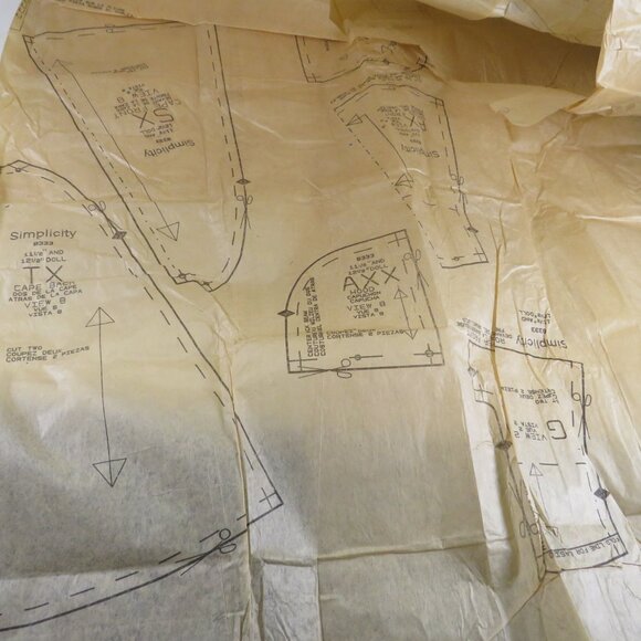 Simplicity 8333 Sewing Pattern 11.5 & 12.5" tall Doll Clothes INCOMPLETE see all - Picture 13 of 16